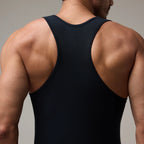 Black T1X Trunk-Cut Bodysuit for Men – Stretchable, Comfortable Innerwear by Soma. Carbon