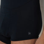 Black T1X Trunk-Cut Bodysuit for Men – Stretchable, Comfortable Innerwear by Soma. Carbon