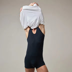 Black T1X Trunk-Cut Bodysuit for Men – Stretchable, Comfortable Innerwear by Soma. Carbon